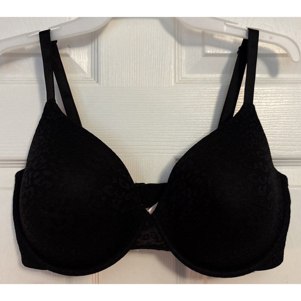 Victoria’s Secret PINK Wear Everywhere T-Shirt Lightly Lined Bra Black 36DDD